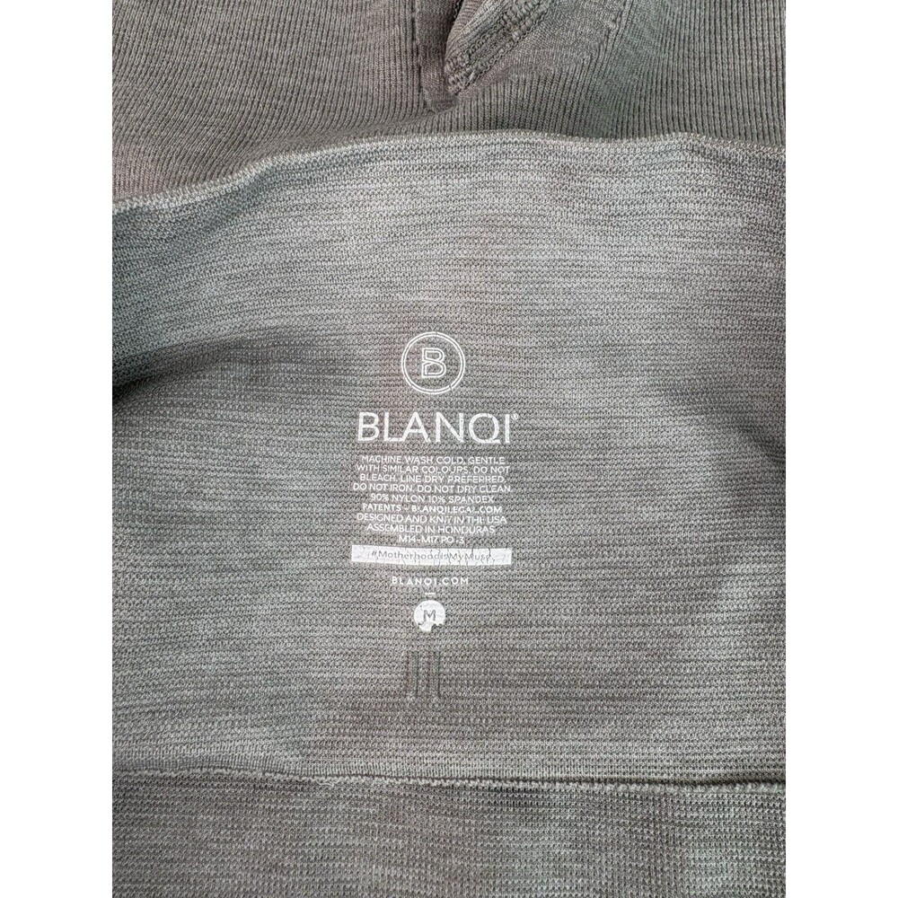 Blanqi Maternity Leggings, Medium, Grey, Stretch Leggings, Striped Legs - Picture 2 of 9